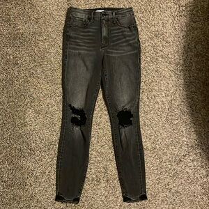 Good American good waist distressed high rise skinny jeans